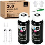 HP Navulinkt 308, noir, 2x100ml, adapté pour HP Envy