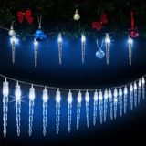 Monzana Kerstmis lichtketting ijspegel 80 LED's 13m Blauw