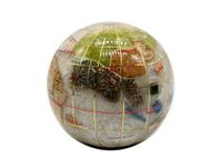Unieke kunst 7,5 cm parel werveling oceaan edelsteen wereldbol papier gewicht