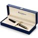 Waterman Hémisphère Vulpen, glanzend zwart met 23k gouden rand, fijne penpunt, blauwe inkt, geschenkdoos