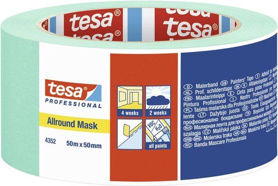 tesa ALLROUND MASK 04352-00004-00 Maskeertape Mint (l x b) 50 m x 50 mm 1 stuk(s)