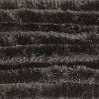 30x Zwart chenille draad 14 mm x 50 cm - Buigbaar draad - Merkloos