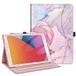 FINTIE Beschermhoes compatibel met iPad 10,2 inch 9e generatie 2021/8e generatie 2020/7e generatie 2019, multipositie-beschermhoes, automatische slaap-/wekfunctie, hoekbescherming, glorieus marmer