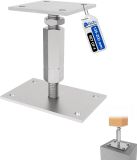 Gezu Impex Paalhouder Hoogte Verstelbare Gegalvaniseerd Set van 4 100 x 100 mm
