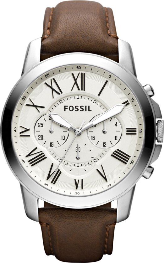 Fossil Grant FS4735 - Herenhorloge - Bruin