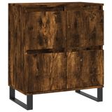 vidaXL Dressoir - Bewerkt Hout - Gerookt Eiken - 60x35x70 cm