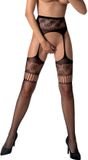 Passion - S030 Tights With Black Garter One Size