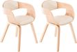CLP Kingston Set de 2 Chaises - Similicuir - natura/crème