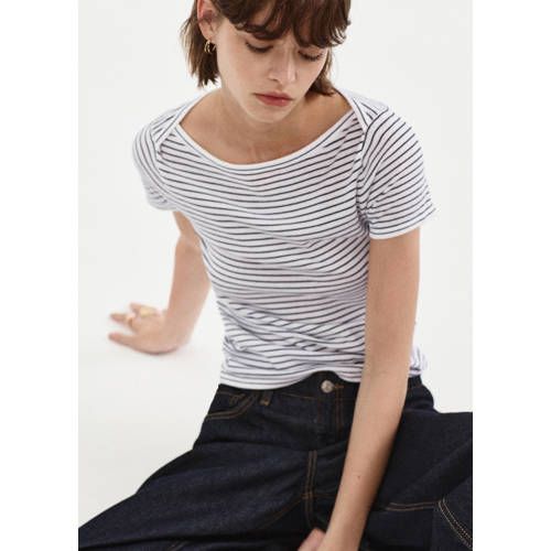 Mango gestreepte top - blauw