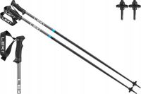 Leki QNTM bâtons de ski 130 cm - Unisexe - Noir/Gris anthracite clair/Cyan