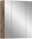 Xonox Spiegelkast Ice 60x70x18 Cm - Mat Zwart & Nox Eik