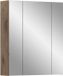 Xonox Spiegelkast Ice 60x70x18 Cm - Mat Zwart & Nox Eik
