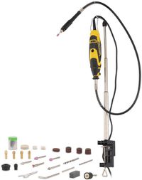 Powerplus Roterende multitool POWX1324 - 135W - Variabele snelheid - Incl. Statief, slang, 36 accessoires