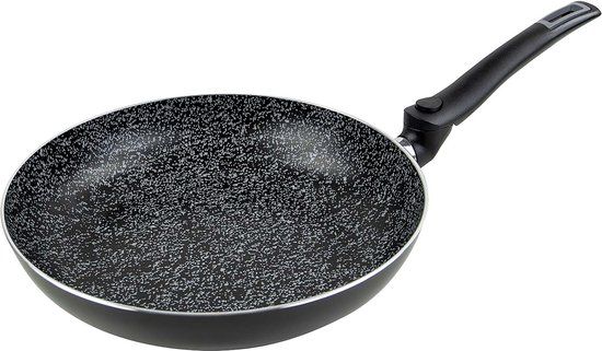 Bo-Camp Koekenpan - Turn - Ø 28 cm - Zwart - Aluminium - Wegklapbare pannengreep