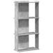 VidaXL Bibliothèque 3 étagères 60x30x120 cm bois de particules gris béton
