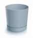Prosperplast Tubo P Pot Ronde met Schotel - Grijs 10,8 cm