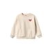 Wheat rechtvallende sweater met backprint - ecru/roze