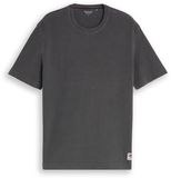 Tom Tailor T-shirt met wafelstructuur - Maat XL - Tarmac Grey