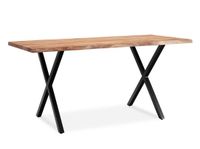 Wohnling Bureau acaciahout zwart 160x80 cm