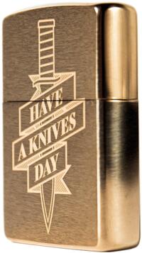Knivesandtools Zippo Brass Brushed Knife