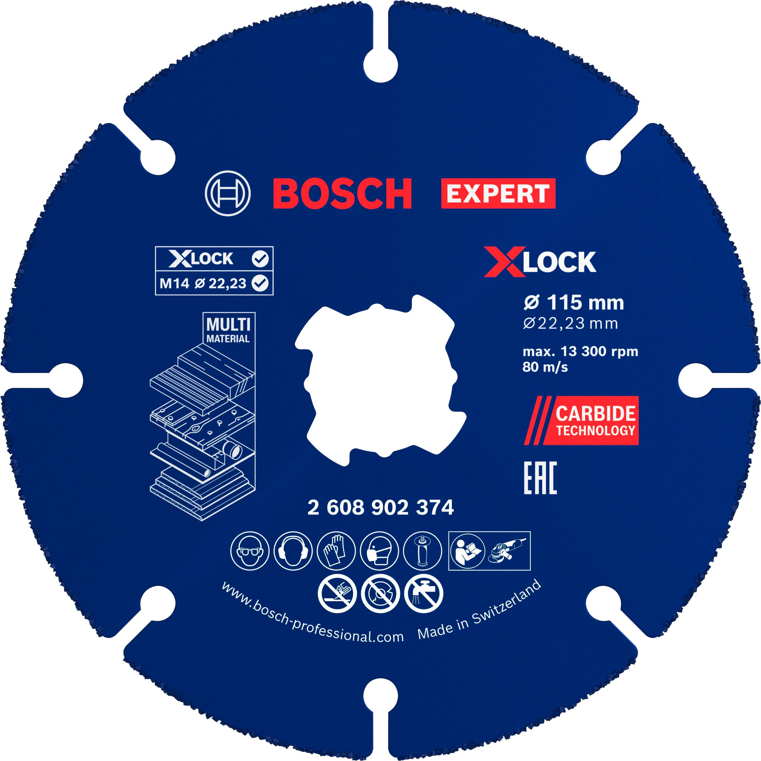 Bosch 1x EXPERT Carbide Multi Wheel doorslijpschijf, X-Lock