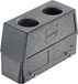 HARTING Han 24B M, boîtier en tôle, haute version, 2xM25 sortie de câble droite, pour 2 œillets de fixation (sur la partie inférieure) - 1 pièce