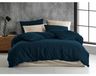Drap de lit en mousseline, 140x200 cm, 70x90 cm, bleu foncé