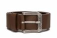 REPLAY Leren riem Belt W85 DK Brown Wood bruine