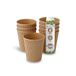 GREENBOX 25 stuks geribbelde bekers To Go kartonnen bekers van bruin kraftkarton, ongebleekt, milieuvriendelijke koffiedrinkbekers wegwerp biologisch onbedrukt, 250 ml, 100% biologisch afbreekbaar