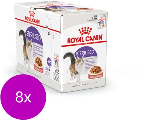 Royal Canin Fhn Adult Sterilised Mp Pouch - Kattenvoer - 8 x 12x85 g