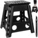 Malatec Tabouret pliant - Noir - 39 cm - Plastique - Max 100 kg