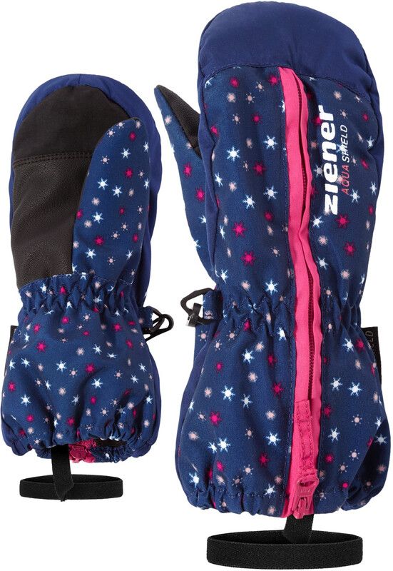 Ziener Langelo AS Minis - Peuter Handschoenen - Zwart/Roze - 1.5 - Wintersport