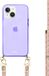 xoxo Wildhearts iPhone 14 paars hoesje met Rainbow Vibes koord