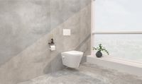 Wiesbaden Vesta Toilet sans bride avec robinet de bidet et abattant Shade - Blanc mat