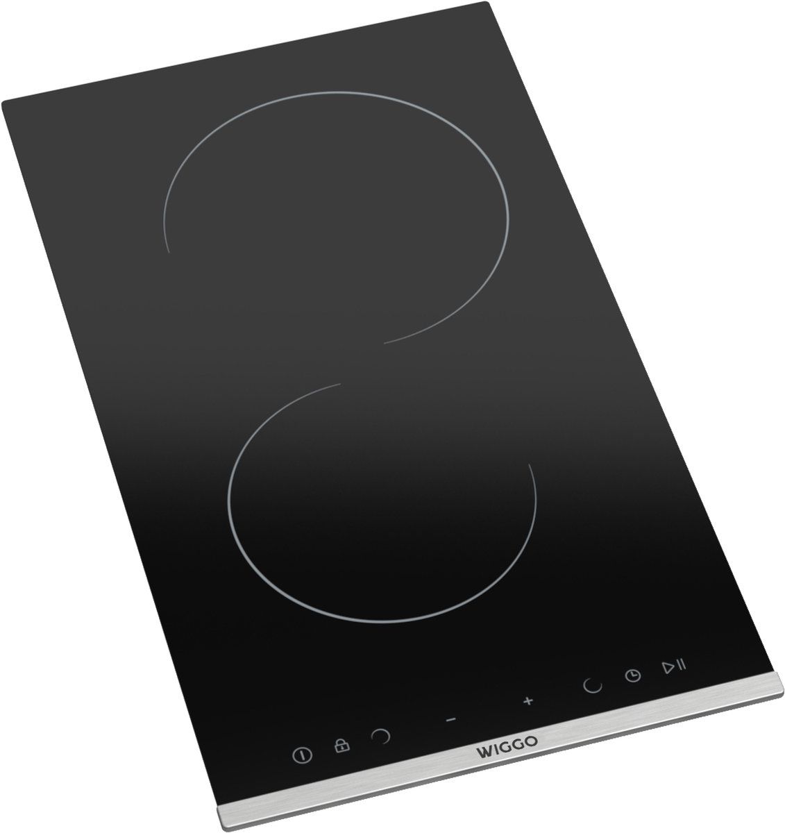 Wiggo WH-E312G(B) - 30cm Induction Cooktop - 2 Zones - Black - 5 Year Warranty