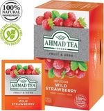 Ahmad Tea London Wild Strawberry Infusion – Wilde Aardbei Thee – Fruitige Kruideninfusie – Cafeïnevrij – 20 Theezakjes