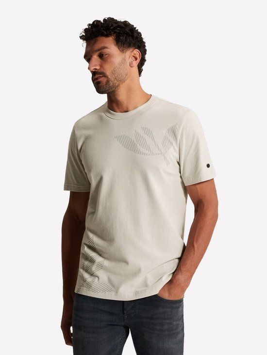 Cast Iron T-shirt wit katoen regular fit ronde hals korte mouw XL