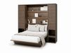 CONCEPTION PRO Lit mural escamotable 160x200 cm chêne dunin (vertical) avec armoires