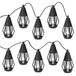 AKTIVE Ledstrip voor buiten, 7 m, 10 solarlampen, lantaarns 5,5 x 11,5 cm, warm licht, 15 lumen, gebruiksduur 8 uur, zichtbaarheid 10 m, zonnepaneel (61160)