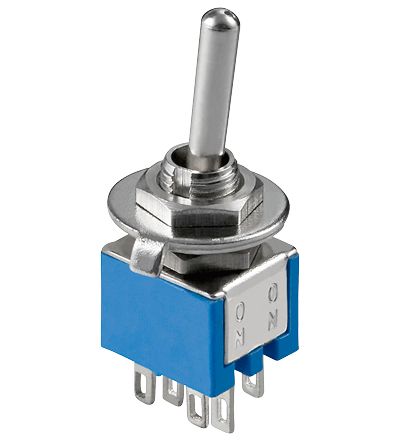 Goobay MS 245 LC Tuimelschakelaar - Blauw/Zilver