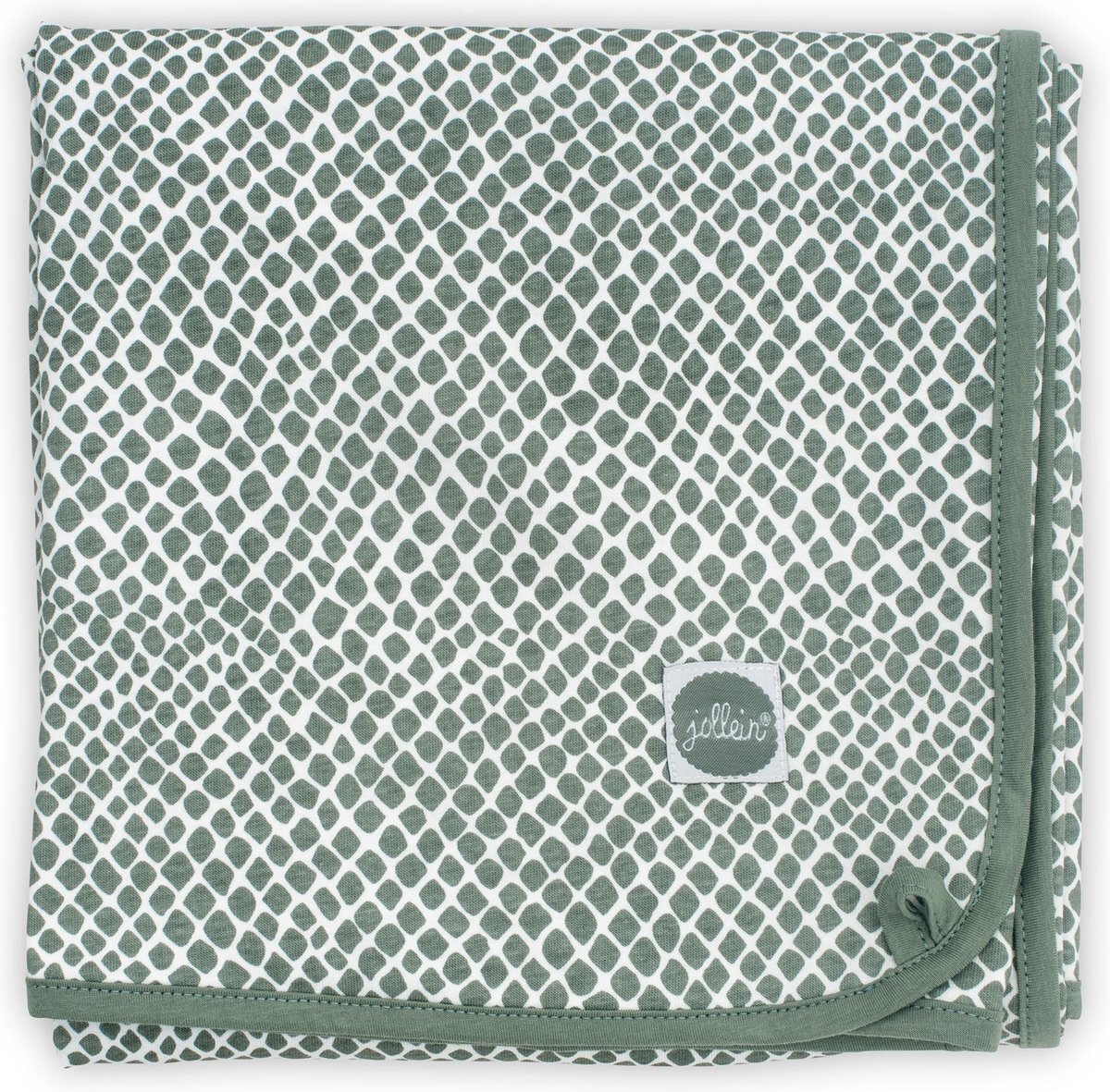 Jollein Deken Jersey Slangenas green 75 x 100 cm groen