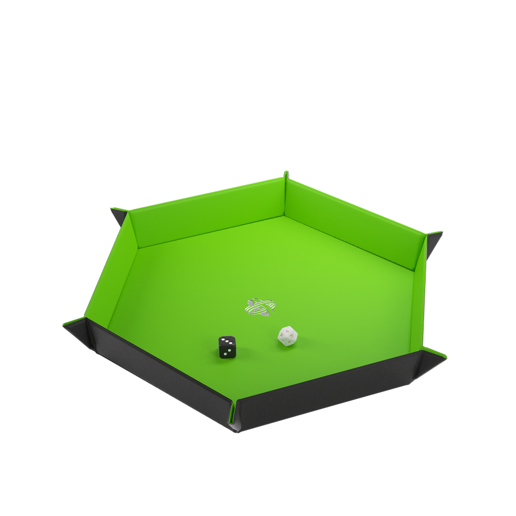 Dice Tray Magnetic Hexagonal - Zwart / Groen