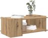 vidaXL Salontafel Artisanaal eiken 90 x 50 x 33 cm Bewerkt hout