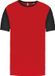 Proact TopTex Group Tweekleurig herenshirt jersey met korte mouwen 'Proact' Red/Black - S