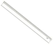 Graphoplex Liniaal, 40 cm, transparant, gegradueerd, afgeschuind en deuken, vuilafstotende rand en leesgebied, ontspiegeld, tekenen, papiersnijden, hard materiaal, comfortabel lezen