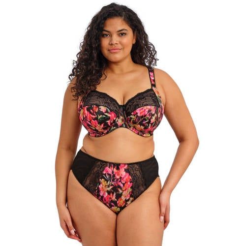 Elomi Morgan high leg slip zwart/rood
