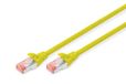 DIGITUS LAN-kabel Cat 6 – 10 m – S/FTP afgeschermd – 1 Gbit/s – 250 MHz – PoE++ – AWG 27/7 – LSZH – RJ45-netwerkkabel – patchkabel – compatibel met Cat6A en Cat7 – Geel