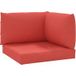 Coussin de palette rouge tissu Oxford lot de 3