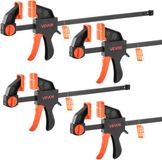 VEVOR 4 X Klemmen Houtbewerking 30,48/15,24 Cm Eénhandsklem F-Klem