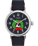 Timex Peanuts Waterbury Standard TW2U86300 Montre - Cuir - Bleu - Ø 40 mm